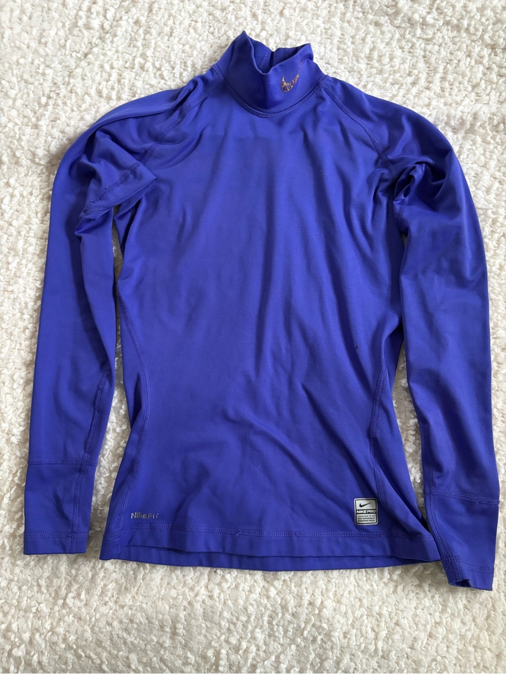 Nike Pro Dri Fit Long Sleeve Size S Mock Neck Athletic Top